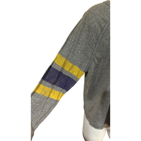 Louisiana State LSU Tigers Cropped Stripe Grey Shirt Women's M New Colosseum - Picture 4 of 7